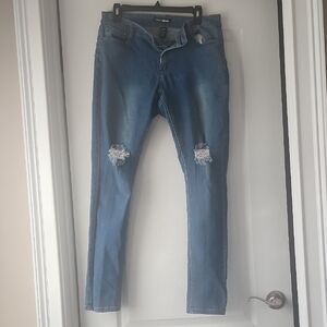 Fashion Nova Blue Straight Leg Jeans